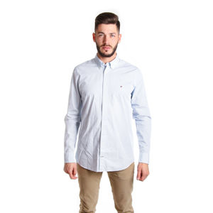 Tommy Hilfiger pánská bílá košile s modrým vzorem - L (904)